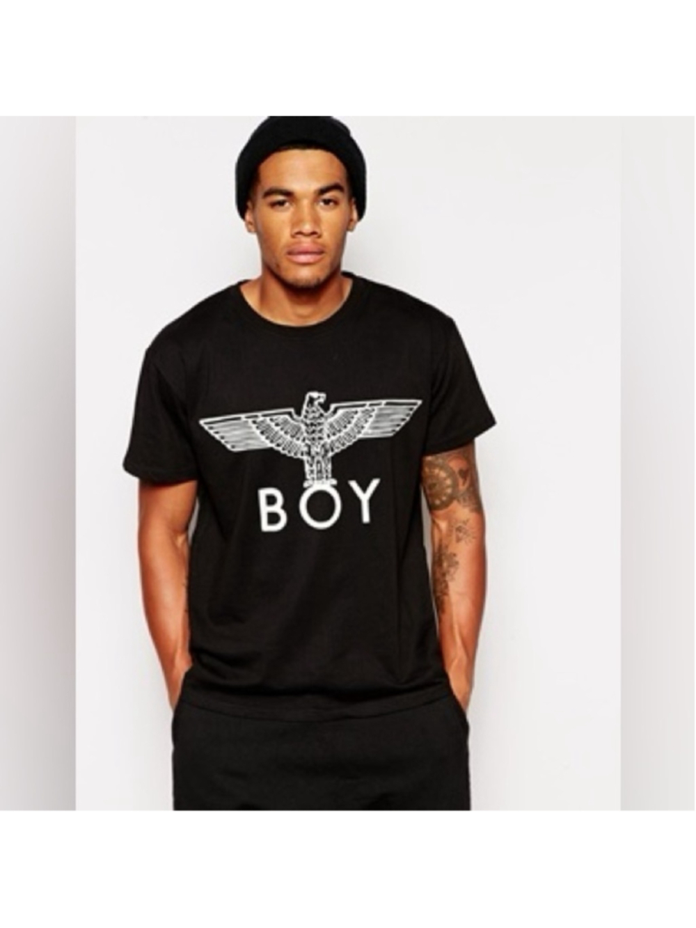 BOY London Black Eagle Cotton Crew Neck Short Sleeve T Shirt Size M (Unisex)